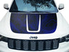 Customizable Topographic Topo Hood Decal Blackout Wrap compatible with Jeep Grand Cherokee WK 2011-2022
