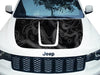 Customizable Topographic Topo Hood Decal Blackout Wrap compatible with Jeep Grand Cherokee 2011-2022 Topo02