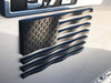 Matte Black Waving American Flag Emblems with Thin Blue Line