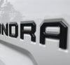 Black Toyota Tundra Tailgate Letters Inserts