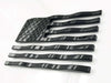 Gloss Black Waving American Flag Emblems