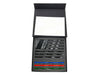 Gloss Black Waving American Flag Emblems