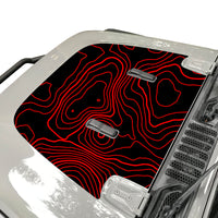 Custom Topographic Hood Decal compatible with 2018-2024 Jeep Wrangler JL Gladiator JT