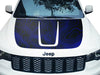 Customizable Topographic Topo Hood Decal Blackout Wrap compatible with Jeep Grand Cherokee WK 2011-2022