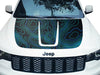 Customizable Topographic Topo Hood Decal Blackout Wrap compatible with Jeep Grand Cherokee WK 2011-2022