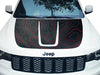 Customizable Topographic Topo Hood Decal Blackout Wrap compatible with Jeep Grand Cherokee WK 2011-2022