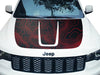Customizable Topographic Topo Hood Decal Blackout Wrap compatible with Jeep Grand Cherokee WK 2011-2022