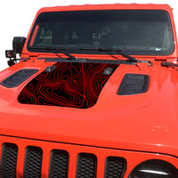 2018-2024 Jeep Wrangler and Gladiator Rubicon JL JLU Topographic Hood Decal