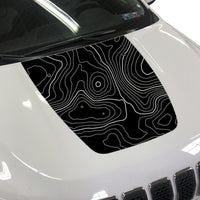 2014-2021 Jeep Cherokee KL Customizable Topographic Hood Decal