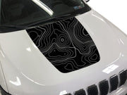 2014-2021 Jeep Cherokee KL Customizable Topographic Hood Decal