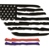 distressed 4runner window flag decal 3m thin blue red green line
