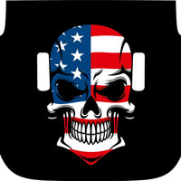 American Flag Punisher Skull Hood Decal Compatible with 2018-2024 Jeep Wrangler JL & Gladiator JT 07