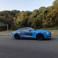 Extra Large 2005-2024 Ford Mustang Distressed American Flag Side Graphics 3M Vinyl