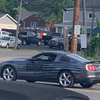 Extra Large 2005-2024 Ford Mustang Distressed American Flag Side Graphics 3M Vinyl