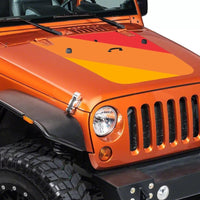 Retro Vintage Hood Decal compatible with 2007-2018 Jeep Wrangler JK 02