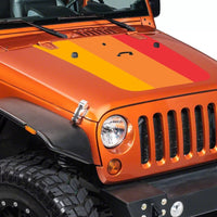 Retro Vintage Hood Decal compatible with 2007-2018 Jeep Wrangler JK 02