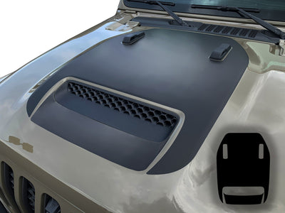 Hood Decal compatible with 2018-2024 Jeep Wrangler JL and Gladiator JT Mojave Hoods