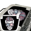 American Flag Punisher Skull Hood Decal compatible with 2018-2024 Jeep Wrangler JL & Gladiator JT 02