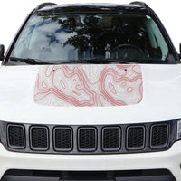 Topographic Topo Hood Decal compatible with Jeep Compass 2007-2023 Topo 02