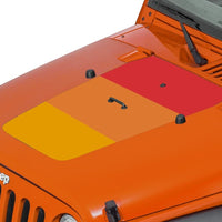 Retro Vintage Hood Decal compatible with 2007-2018 Jeep Wrangler JK 04