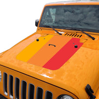 Retro Vintage Hood Decal compatible with 2007-2018 Jeep Wrangler JK Vinyl 03