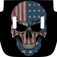 American Flag Punisher Skull Hood Decal Compatible with 2018-2022 Jeep Wrangler JL & Gladiator JT 04