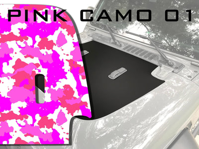 Pink Camoflauge Camo Hood Decal fits 2018-2024 Jeep Wrangler JL and Gladiator JT