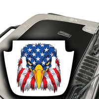 American Eagle Flag Hood Decal Compatible with 2018-2024 Jeep Wrangler JL & Gladiator JT