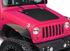 Hood Decal Blackout compatible with 2007-2018 Jeep Wrangler JK 02