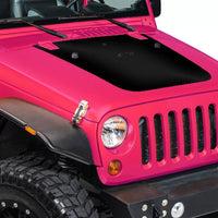 Hood Decal Blackout compatible with 2007-2018 Jeep Wrangler JK 02