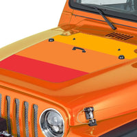 Retro Vintage Hood Decal Compatible with 1997-2006 Jeep Wrangler TJ