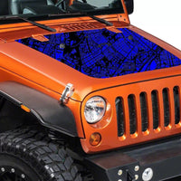 Map Overlay Hood Decal compatible with 2007-2018 Jeep Wrangler JK 01