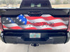 Custom 2022-2024 Toyota Tundra American Flag Tailgate graphics decal Blackout with vinyl inserts for letters