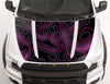 Customizable Topographic Hood Wrap Blackout Decal compatible with F150 2015-2020 Topo 01