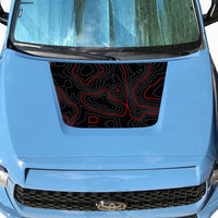 2014-2021 Toyota Tundra Topo Topographic hood blackout graphics decal