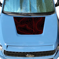 2014-2021 Toyota Tundra Topo Topographic hood blackout graphics decal