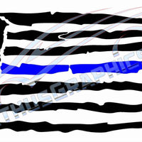 F150 Distressed American Flag Graphics - Red, Blue, Green Line