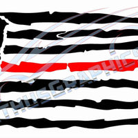 F150 Distressed American Flag Graphics - Red, Blue, Green Line