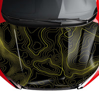 Customizable Topographic Hood Wrap Vinyl (52" x 72") 10 Year Wrap Vinyl for Vehicles