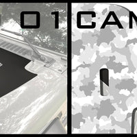 Camoflauge Pattern Hood Decal compatible with 2018-2024 Jeep Wrangler JL and Gladiator JT