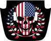 American Flag Punisher Skull Hood Decal compatible with 2018-2024 Jeep Wrangler JL & Gladiator JT