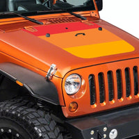 Retro Vintage Hood Decal compatible with 2007-2018 Jeep Wrangler JK 02