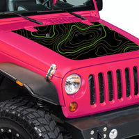 jeep wrangler jk topographic hood decal