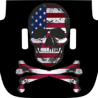 American Flag Punisher Skull Hood Decal compatible with Jeep Wrangler JL & Gladiator JT 2018-2022 01