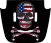 American Flag Punisher Skull Hood Decal compatible with Jeep Wrangler JL & Gladiator JT 2018-2022 01