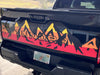 Custom Toyota Tundra Retro Mountain Scene Tailgate graphics decal 2022-2025 Blackout with vinyl inserts for letters