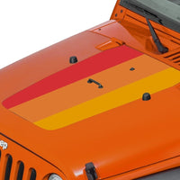 Retro Vintage Hood Decal compatible with 2007-2018 Jeep Wrangler JK 04