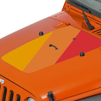 Retro Vintage Hood Decal compatible with 2007-2018 Jeep Wrangler JK 04