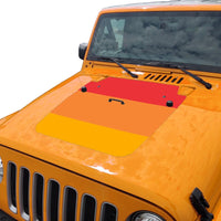 Retro Vintage Hood Decal compatible with 2007-2018 Jeep Wrangler JK Vinyl 03