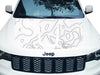 Customizable Topographic Topo Hood Decal Blackout Wrap compatible with Jeep Grand Cherokee 2011-2022 Topo02